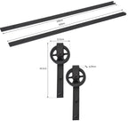 set binary accessories for sliding door in steel, black - Borgè