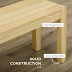 Pino wooden kitchen bench for 3 people, 150LX33x45cm, wooden color - Borgè