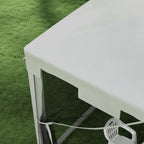 Outsunny Garden Gazebo 4x3 m folding with mosquito net and 2 inputs, in metal and PE, black and white - Borgè