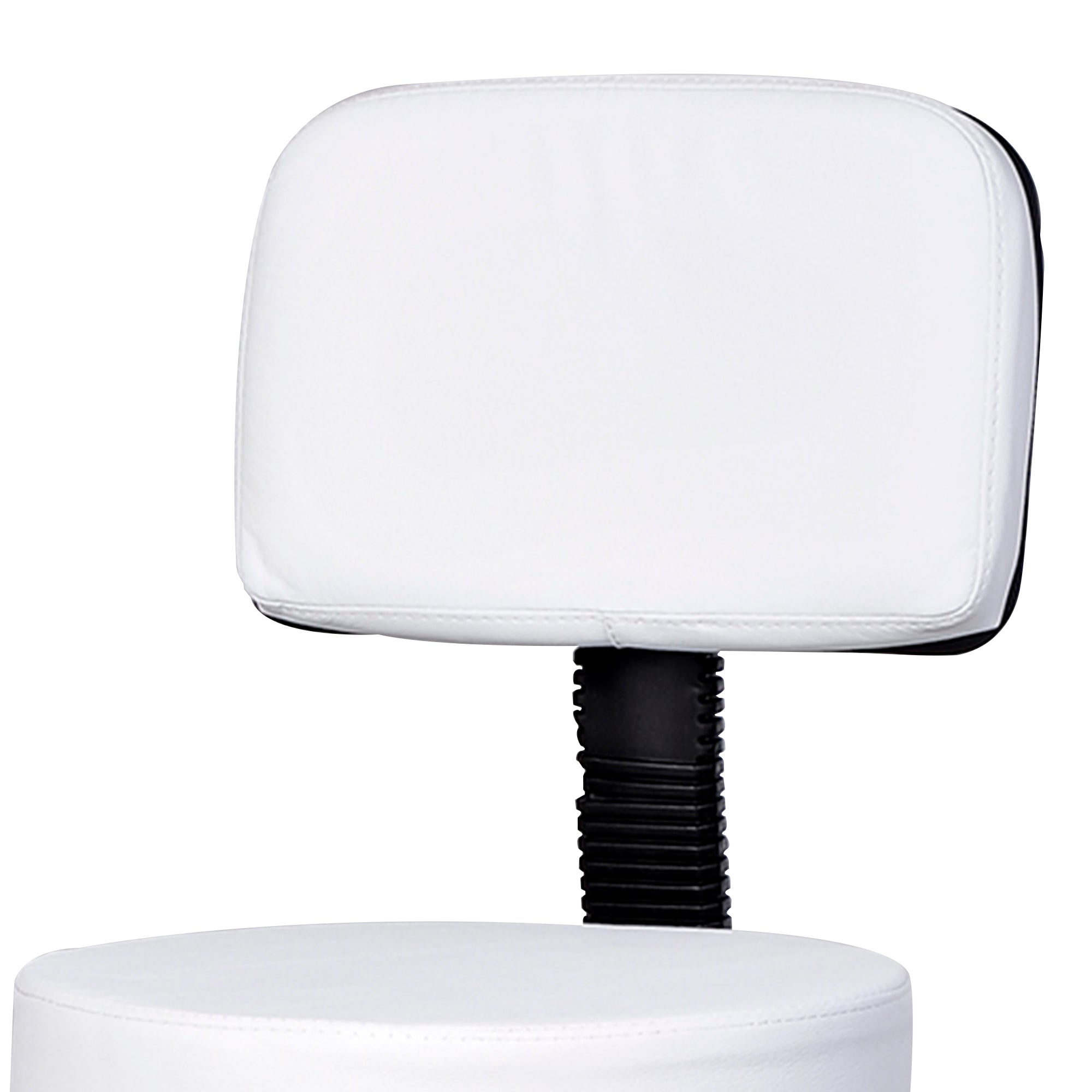 Homcom swivel stool with backrest, adjustable height and 5 -like white -like wheels for home or shop - Borgè