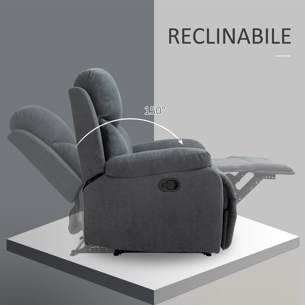 Relaxable Ergonomic Chair Relaxable Armchair With Reclinable backrest and footrests - Borgè