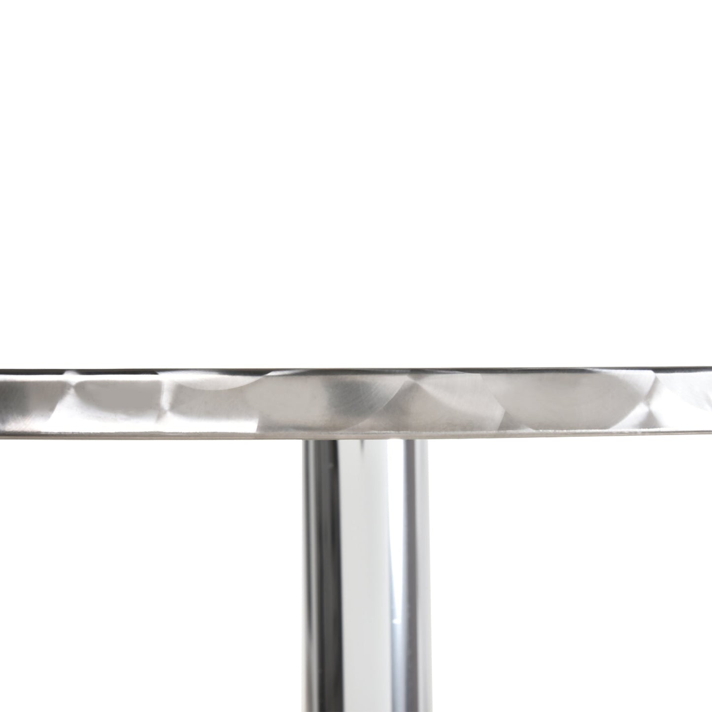 Homcom Table Table Bar Restaurant in Square Stainless Steel 60x60cm Height 70-110cm - Borgè