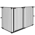 PAWHUT DOCK FOR DOGES Average size with 3 panels with double lock system, 206x90cm, black - Borgè