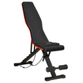 Multifunctional Abdominal and Weight Bench, Adjustable Incline and Elastic Bands, 130x48x48-109cm, Black - Borge' Group Limited