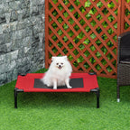 Summer Dog Bed for Dogs up to 18kg Outdoor and Indoor Pet Bed 76x61x18 cm, Red - Borge' Group Limited