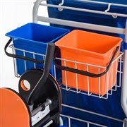 Homcom professional cleaning trolley with 4 buckets 18L/6l blue and orange - Borgè