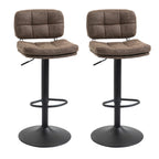 Set 2 swivel bar stools with adjustable height similar and padding - brown - Borgè