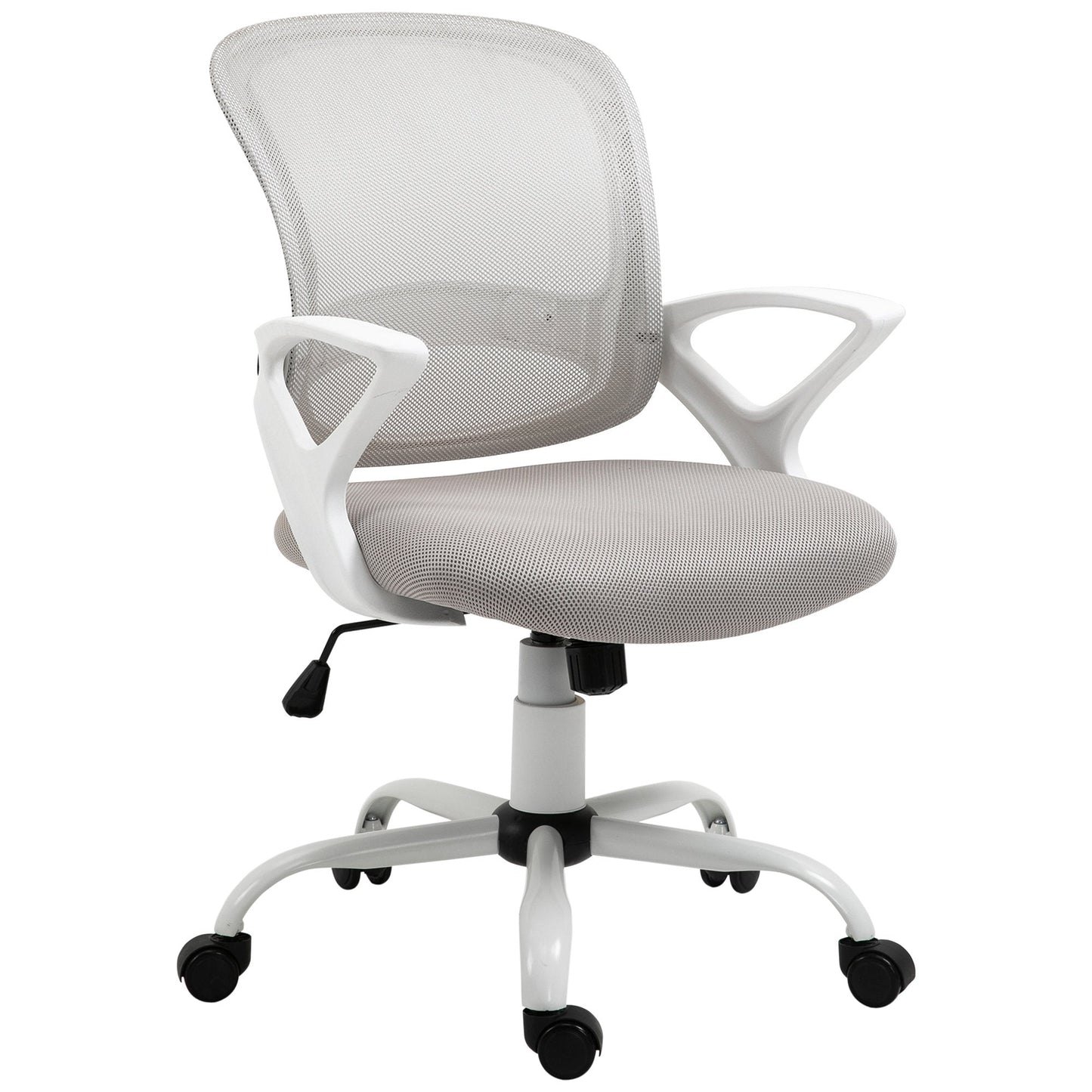 Ergonomic office chair winner with adjustable height in Grey mesh fabric - Borgè