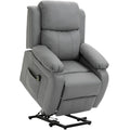 Reclinable Grey Armchair with Lift Assist up to 160 Â° with remote control - Borgè
