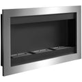 Homcom Bioethanol fireplace with 3 stainless steel burners 1.5lt 110 x 63 x 16cm - Borgè