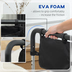 Small Handle with Adjustable Steel Highness with Soft handle, Silver - Borgè