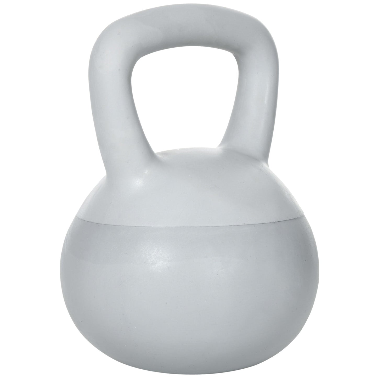 SportNow Kettlebell 6kg in PVC and metal sand for shoulder and biceps training, 19x19x26 cm, Grey - Borgè