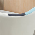 Homcom chamber armchair in quilted velvet and wooden legs, 66x76x98cm, multicolor - Borgè