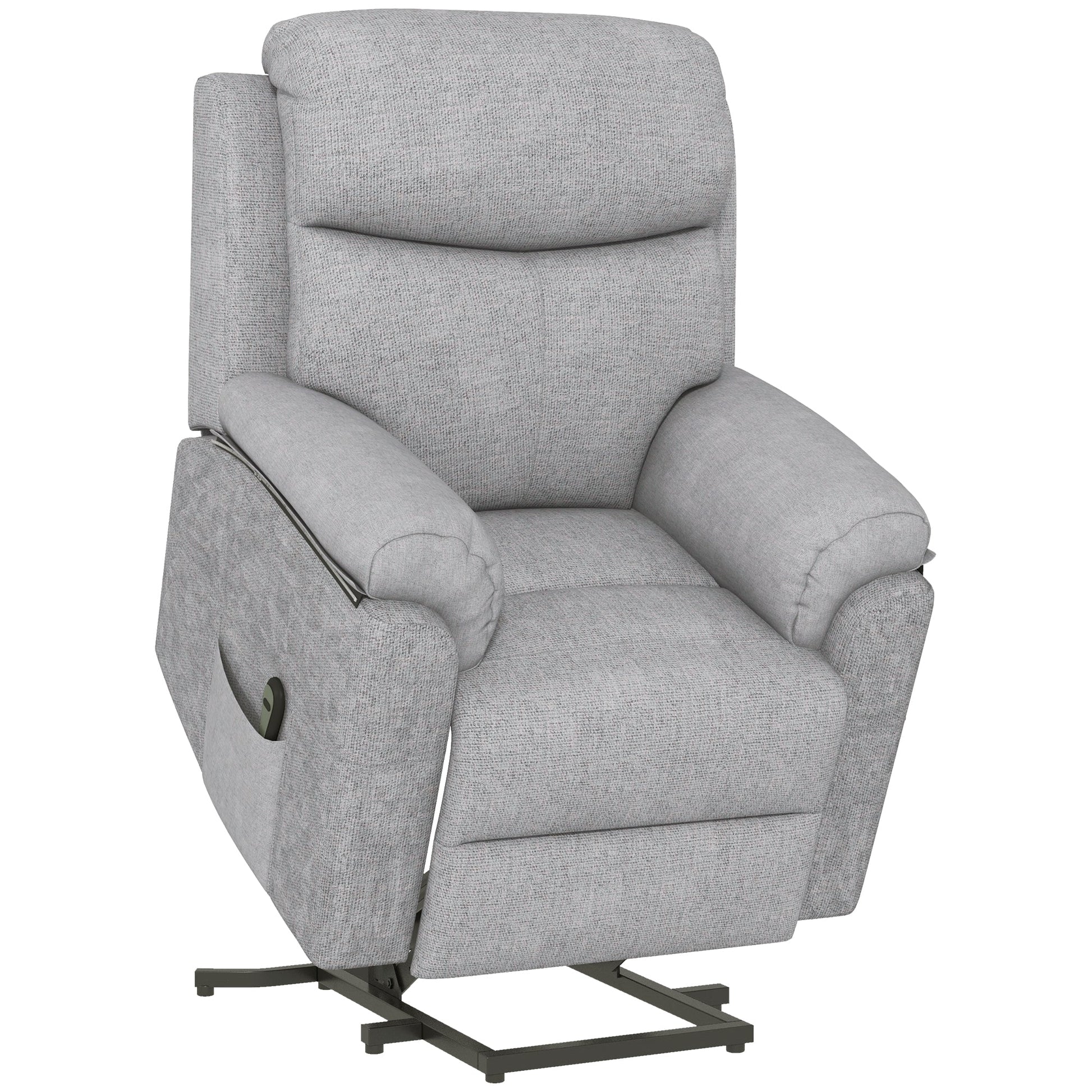 Grey Reclinable Lifting Armchair with footrests and massage points| 83x89x102 cm - Borgè