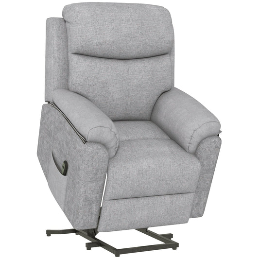 Grey Reclinable Lifting Armchair with footrests and massage points| 83x89x102 cm