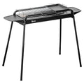Charcoal Barbecue with Grill and Steel Plate with Side Shelves, 113x59x83.5cm, Black - Borge' Group Limited