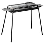 Charcoal Barbecue with Grill and Steel Plate with Side Shelves, 113x59x83.5cm, Black - Borge' Group Limited