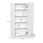 Kleankin Owner for medicines with lock, wood and glass - white - Borgè