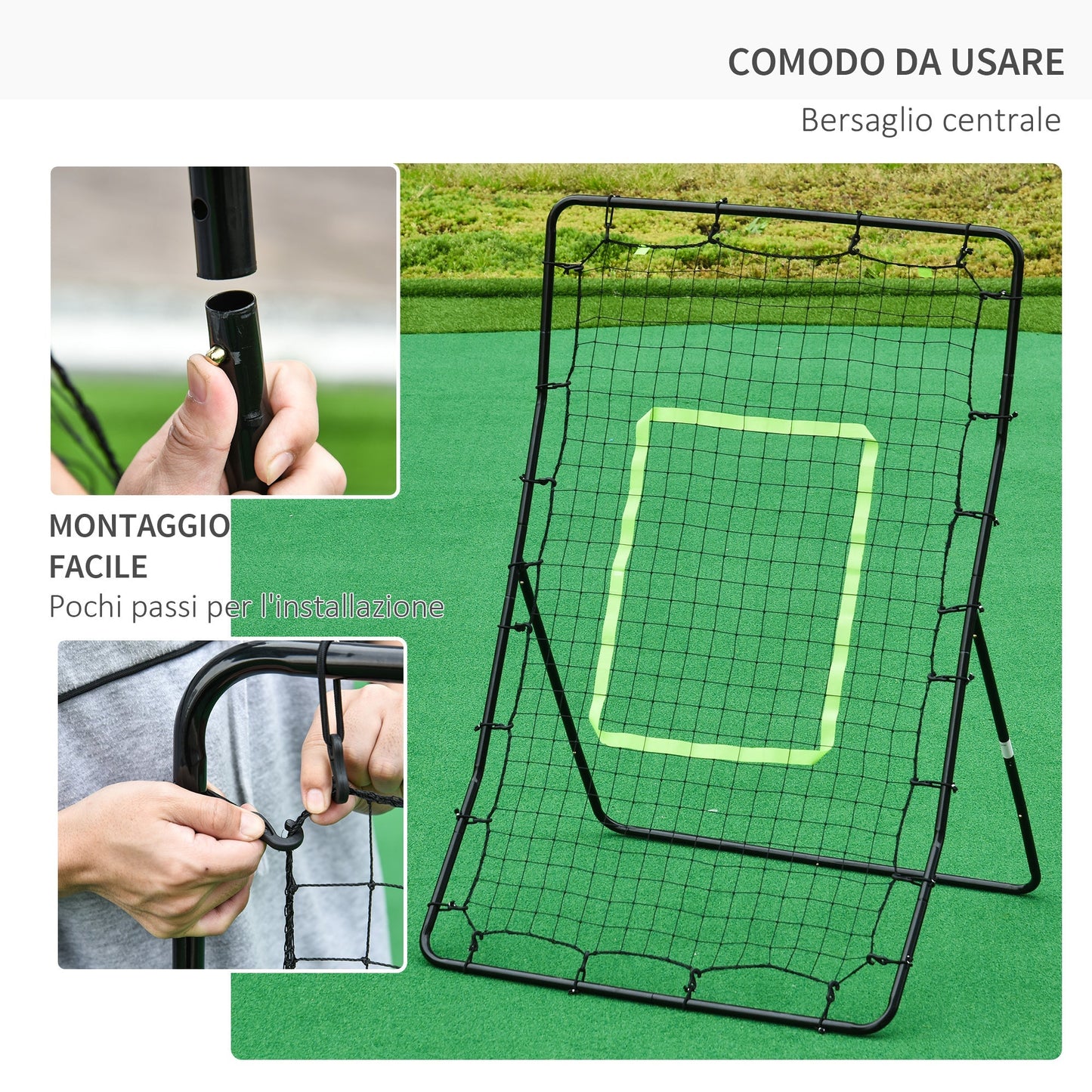 Elastic Network Football and Rugby Portable Bouncer, 90x80x140cm - Borgè