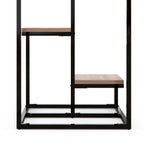 Outsunny shelf for 4 -level plants in steel and wood, 40x40x75.5 cm, brown and black - Borgè