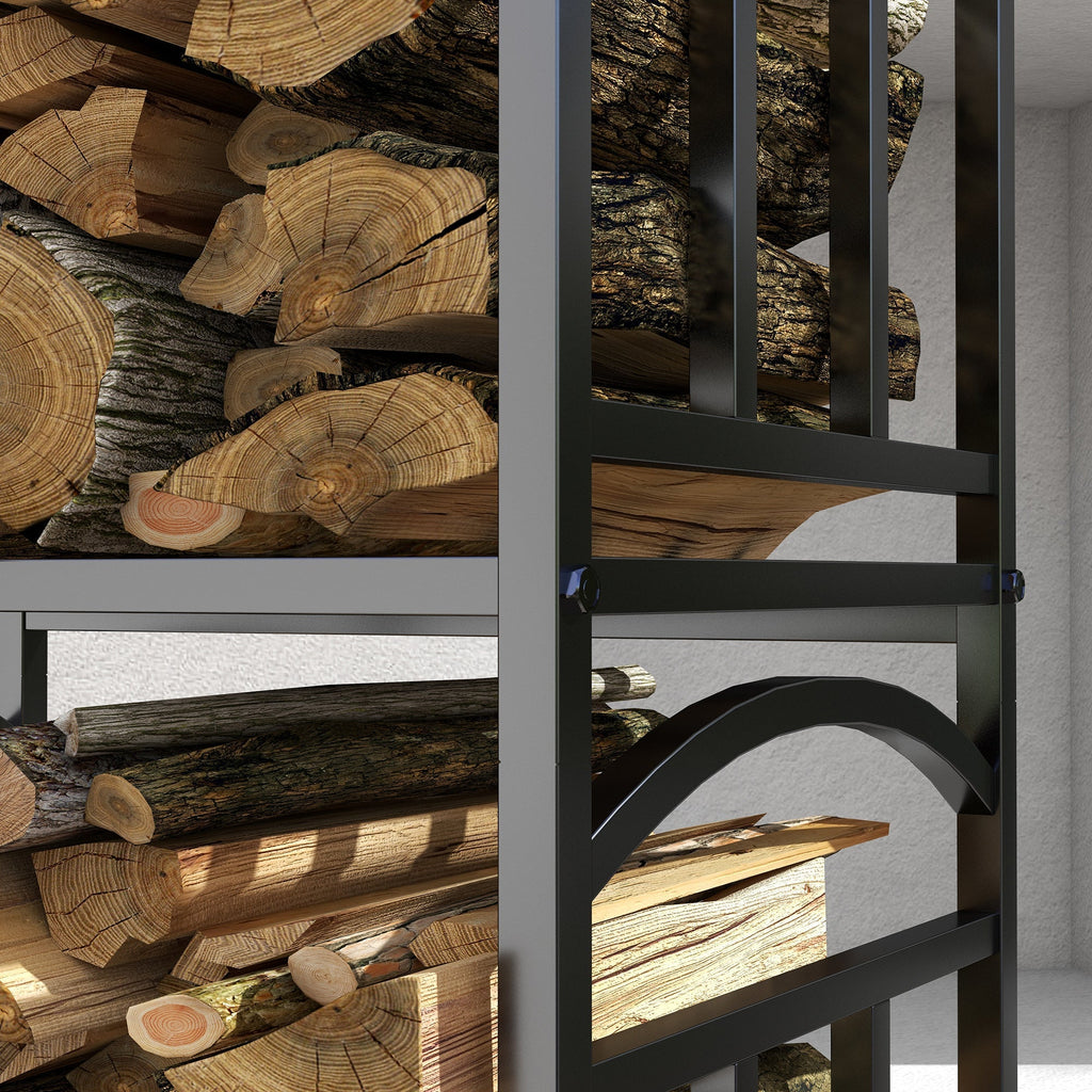 Outsunny outdoor portal and interior at 3 levels separable metal with tools, black hooks - Borgè