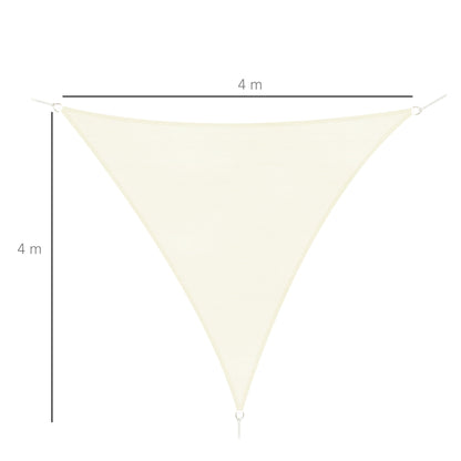 Outsunny triangular tenda in HDPE, Crema, 4x4x4m - Borgè