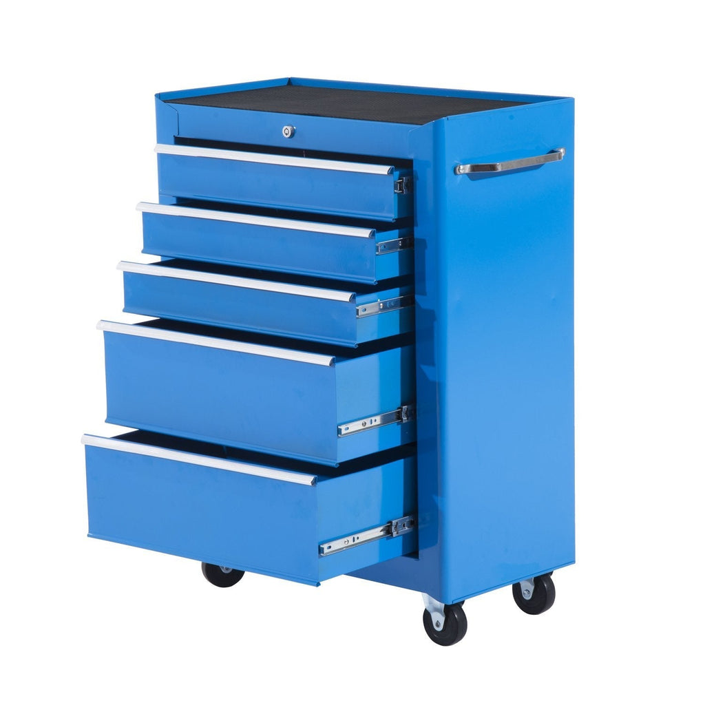 Homcom Trolley Gate Lenters from Officina with blue chest of drawers 61.5 x 33 x 85cm - Borgè