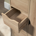 Homcom Bathroom cabinet with 4 drawers, 2nd levels and clipped handles, in chipboard, 54x29x83 cm - Borgè