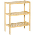 Multiuse mobile 3 levels saving in bamboo for bathroom and living room, 62x33x80cm - Borgè