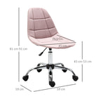 WINTERS | Pink Swivel Chair for Bedroom or Office - Ergonomic Chair - Borgè