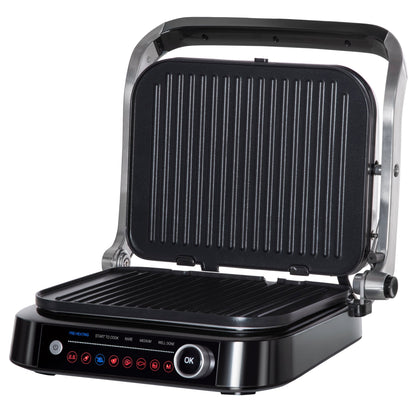 Black Electric Plate / Toaster 2100W with 8 Cooking Settings