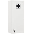 Kleankin Owner for medicines with lock, wood and glass - white - Borgè