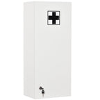 Kleankin Owner for medicines with lock, wood and glass - white - Borgè