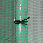 Outsunny Wall Garden greenhouse with 2 roller shown doors and covers in PE Anti UV, 200x80x200cm, Green - Borgè