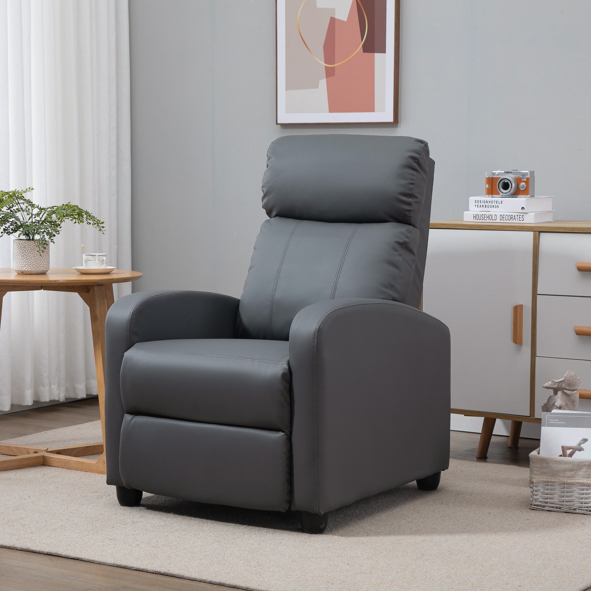 Campaign Relax Massive with remote control and 8 programs, reclination and footrests, 68x88x98cm, Grey - Borgè