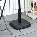 Outsunny base for plastic garden umbrella and 11kg cement, 36x36x31cm, black - Borgè