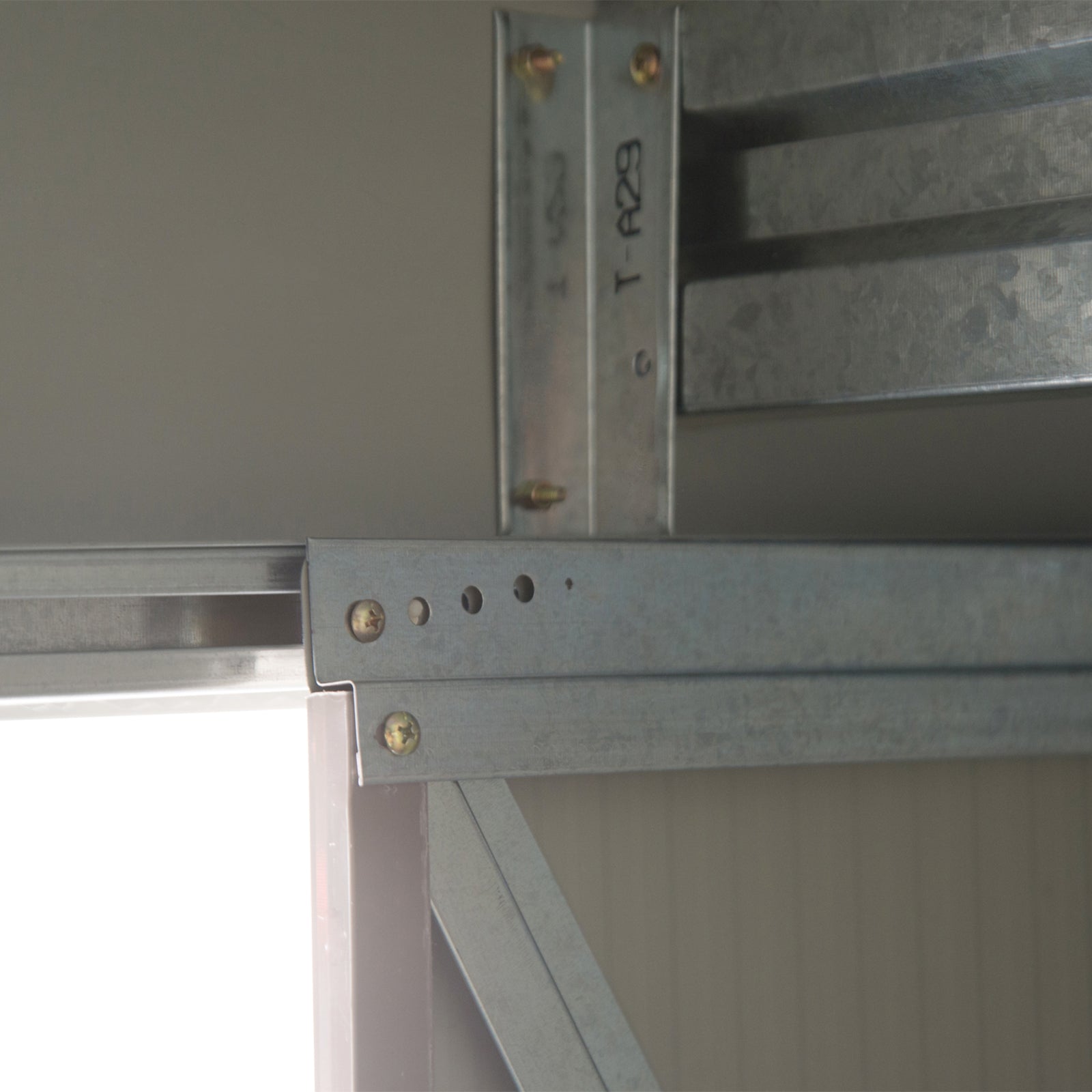Outsunny Garden House Gate Glast Loan Utensils with sliding doors, 213x130x185cm, Grey - Borgè