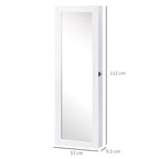 mirror wardrobe grove walls of wall walls mdf, white, 37x9.5x112cm - Borgè