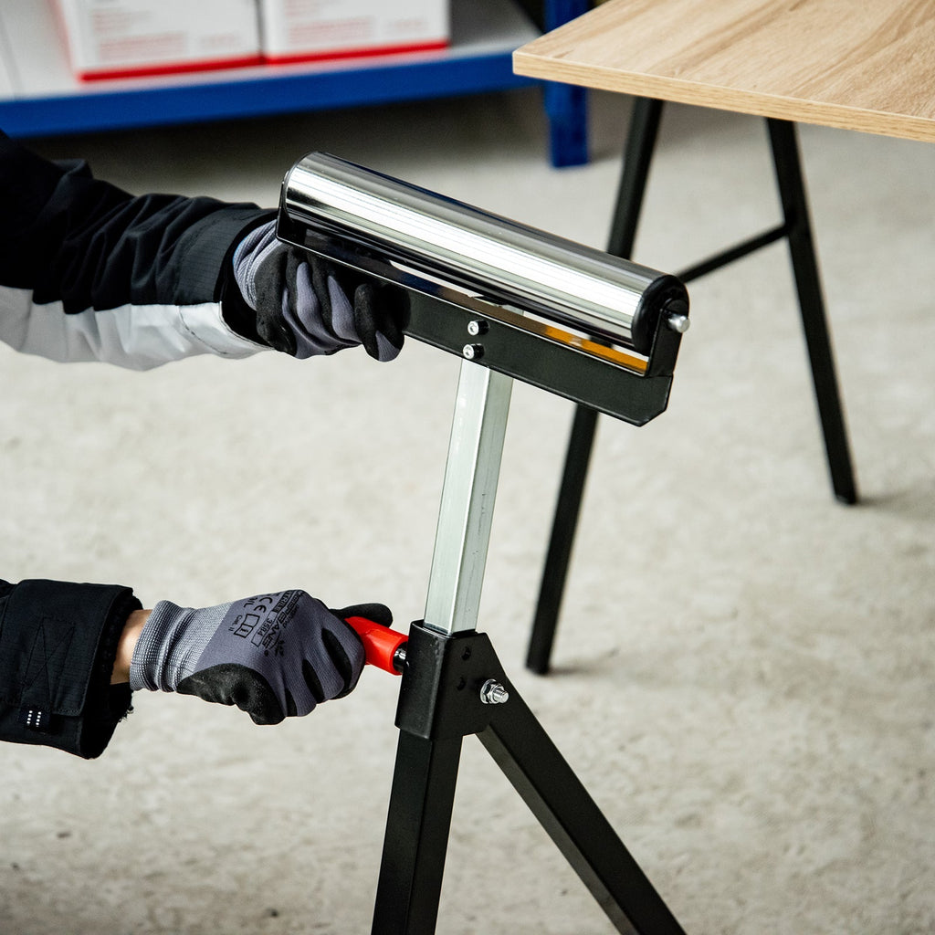 Homcom roller stand at adjustable metal height, folding design and space-saving, 44x50x68-110 cm - Borgè