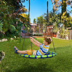 Outsunny swing for children from 3-8 years as a garden Ã˜100cm and adjustable strings, blue - Borgè
