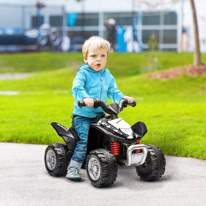 Black Quad Bike for Children 18-36 months with LED lights, Horn and Pedals | 65.5x38.5x43.5 cm - Borgè