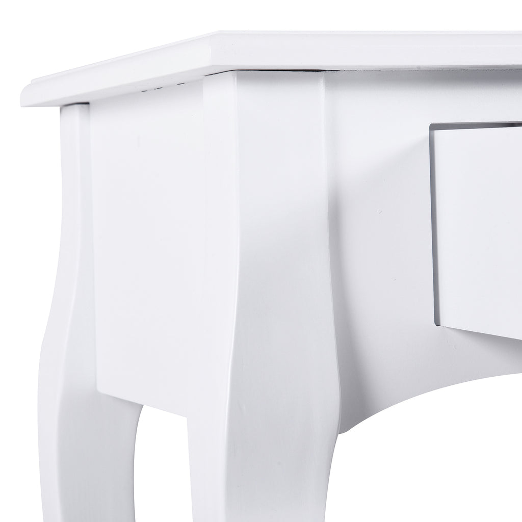 Homcom Cabinet Table Modern Entry Consolidation With 2 Casa Wooden Drawers 100 Ã— 33 Ã— 75cm White - Borgè