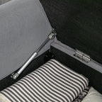 Homcom Bed Bed in Speed Fabrics With Storing And Armippers, 126x48.5x57 cm, Gray - Borgè
