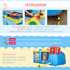 Inflatable Castle for Children with Slide, Trampoline and Pool, 390x300x197cm - Borge' Group Limited