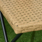 Outsunny Garden Table Folding saving in Rattan Synthetic and Steel, 40x40x40cm, Wicker color - Borgè