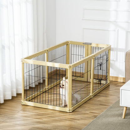 Pawhut box for dogs, animal fence, 6 panels with door and double stops, 70x62cm - Borgè