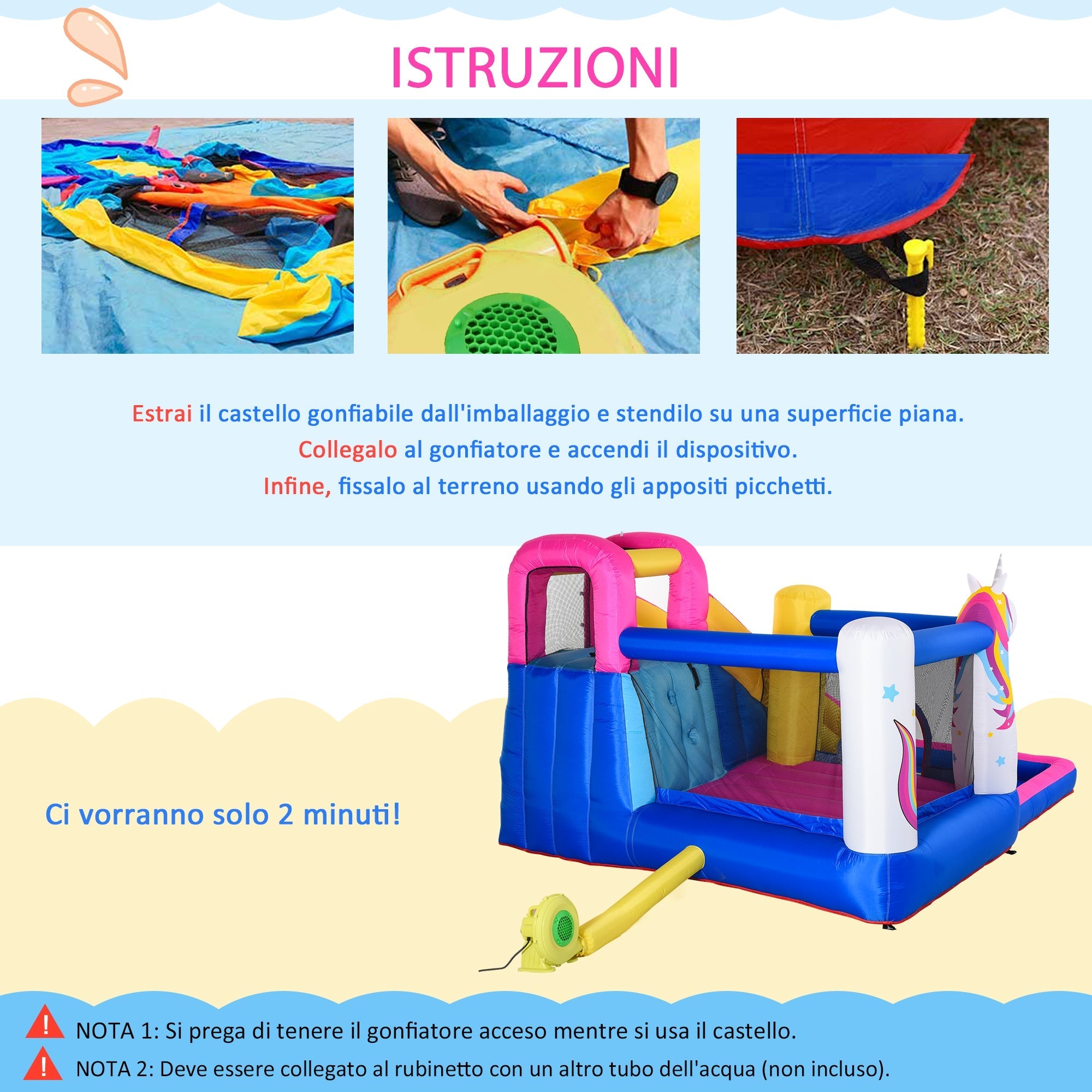 Inflatable Bouncy Castle for Kids with Slide, Pool and Basketball Hoop, Giant Inflatable Bouncy Game for 3 Children, 360x305x210 cm - Borge' Group Limited