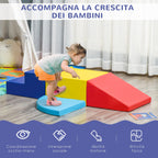 Set Soft Construction of 4 Pieces Educational Game for Children Age 1-3 years for home and school - Multicolor - Borgè