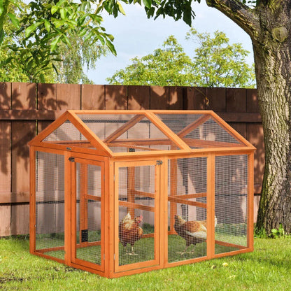 Wooden Chicken Coop with multiple doors | 140x88.5x106cm - Borgè