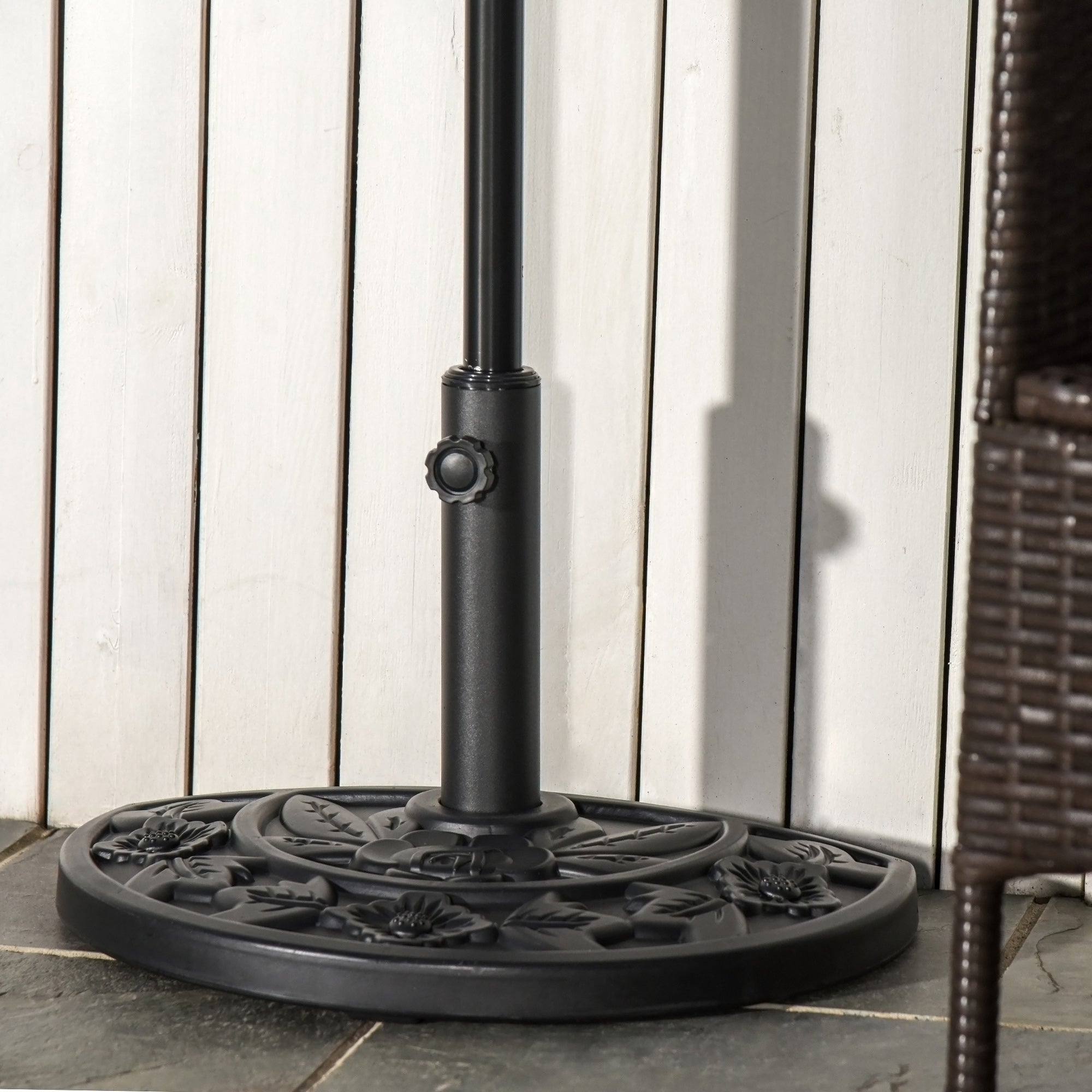 Garden Umbrella Base with 35mm / 38mm / 48mm Pole Cement Φ50x32x32cm - Borge' Group Limited